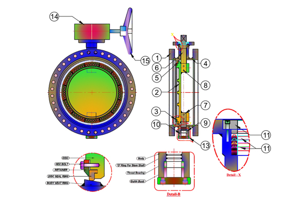 ms fabricated double flange butterfly valve ms fabricated double flange butterfly valve exporter