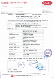 Fugitive Emission Test 150# Fugitive Emission Test 150#