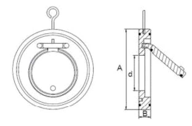 PVC Single Piece Wafer Check Valve PVC Single Piece Wafer Check Valve
