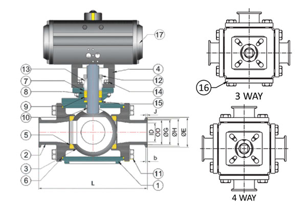 3 way, 4 way, 5 way, ball valve 3 way, 4 way, 5 way, ball valve