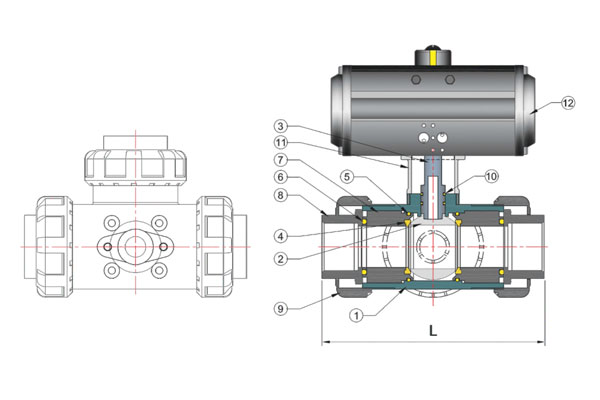 3Way UPVC Ball Valve 3Way UPVC Ball Valve Manufacturer